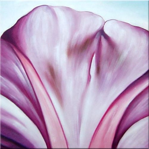 Modern Purple Flower Oil Painting - 3 Canvas Set 3-canvas-set,flower decorative  20 x 60 inches