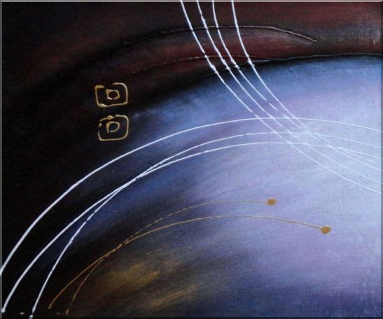 White Crossing Circles Abstract Oil painting - 2 Canvas Set 2-canvas-set,nonobjective decorative  20 x 48 inches