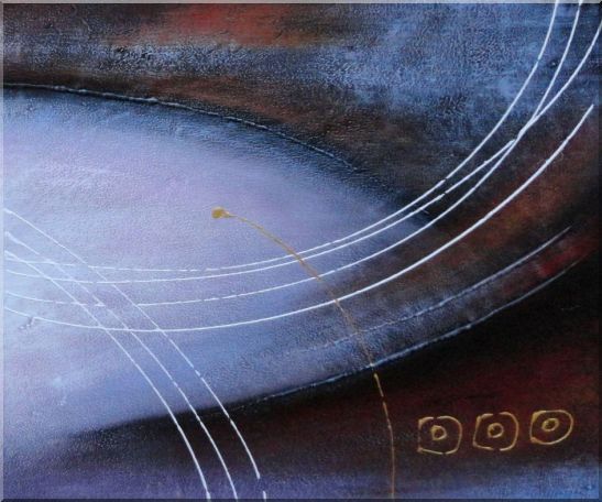White Crossing Circles Abstract Oil painting - 2 Canvas Set 2-canvas-set,nonobjective decorative  20 x 48 inches