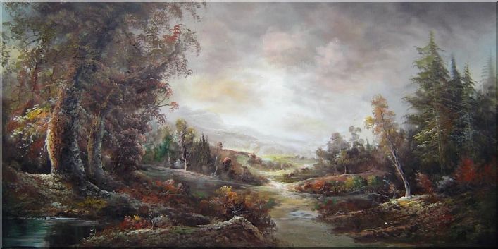 After Rain Oil Painting Landscape River Classic 24 x 48 Inches