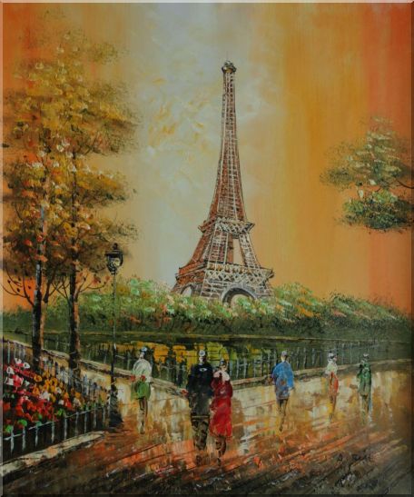 Eiffel Towers In Different Background - 2 Canvas Set 2-canvas-set,cityscape, france impressionism  24 x 40 inches