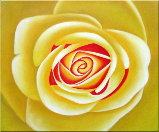 Yellow Rose Oil Painting Flower Naturalism 20 x 24 Inches