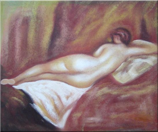 Nude Female on Bed Oil Painting Portraits Woman Modern 20 x 24 Inches