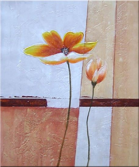 Vases of Flowers in Warm Setting - 3 Canvas Set 3-canvas-set,flower decorative  24 x 60 inches