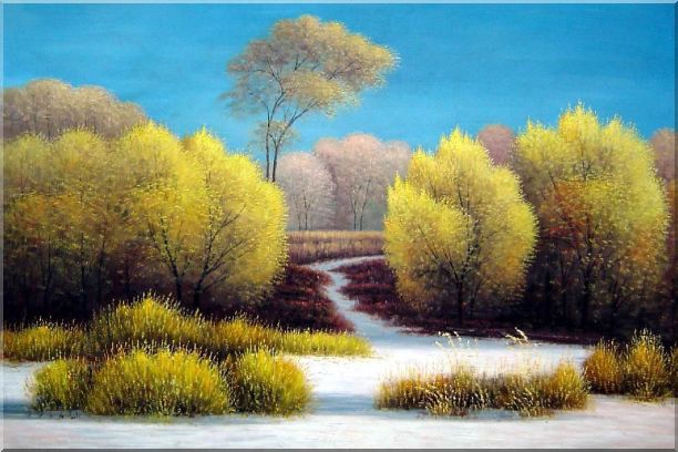 Exceptional Landscape Oil Painting River Naturalism 24 x 36 Inches