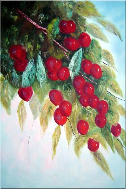 Tree with Purple Fruit at Harvest time Oil Painting Naturalism 36 x 24 Inches