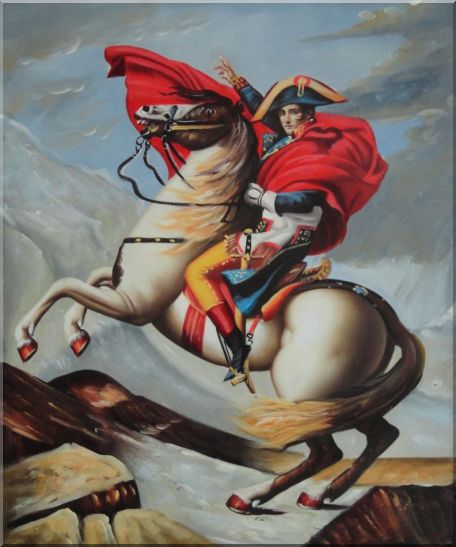 Napoleon Crossing the Alps, Jacques-Louis David Oil Painting Portraits Classic 24 x 20 Inches