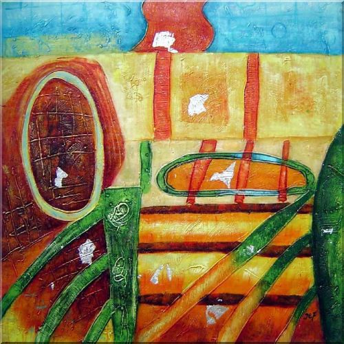 Color Mixture Large Modern Oil Painting Nonobjective 30 x 30 Inches