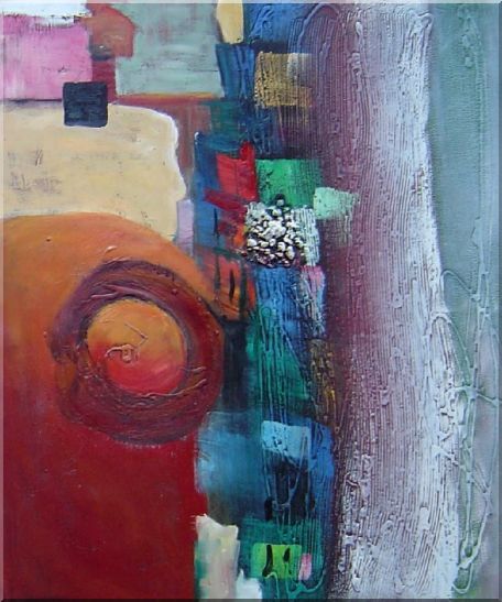Colorful Abstract Objects - 2 Canvas Set 2-canvas-set,nonobjective decorative  24 x 40 inches