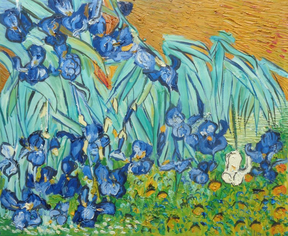 Irises Van Gogh Reproduction Oil Painting Flower Post Impressionism 20 ...