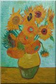  Sunflowers, Vincent Van Gogh Oil Painting Still Life Post Impressionism 36 x 24 inches