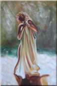 Dancing Nude Wrapped with Sheet Oil Painting Portraits Woman Impressionism 36 x 24 inches