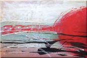 Red, White and Black Modern Art Oil Painting Nonobjective Decorative 24 x 36 inches