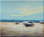 Boats On Shore Oil Painting Decorative 20 x 24 inches