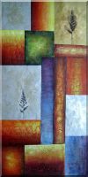 Large Decorative Modern Oil Painting Nonobjective 48 x 24 inches