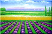 Beautiful Countryside of Provence France Oil Painting Landscape Field Italy Decorative 24 x 36 inches