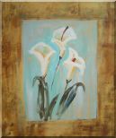 White Lilies Oil Painting Flower Still Life Lily Modern 24 x 20 inches