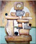 Stone Structure Oil Painting Nonobjective Modern 24 x 20 inches