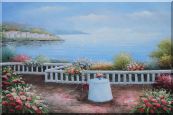 Summer Retreat at Mediterranean Oil Painting Naturalism 24 x 36 inches