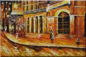 At the Hall Gate Oil Painting Cityscape Modern 24 x 36 inches