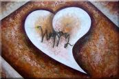 Happy with Love Oil Painting Nonobjective Modern 24 x 36 inches