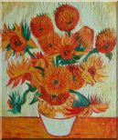 Sunflowers, Van Gogh Reproduction Oil Painting Still Life Post Impressionism 24 x 20 inches