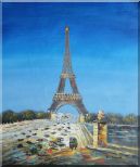 Eiffel Tower Scene Oil Painting Cityscape France Impressionism 24 x 20 inches