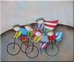 Cycling Circus Oil Painting Portraits Modern 20 x 24 inches