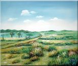 Broadly Country Road Oil Painting Landscape Naturalism 20 x 24 inches