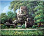 Garden Stone Memory Oil Painting Naturalism 20 x 24 inches