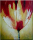 Red Blooming Tulip Flower Modern Oil painting 24 x 20 inches