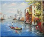 Enjoying Venice on Gondola Oil Painting Italy Naturalism 20 x 24 inches