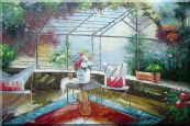 Garden Pleasure Oil Painting Italy Naturalism 24 x 36 inches