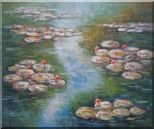 Water Lilies, Monet Reproduction Oil Painting Landscape River Impressionism 20 x 24 inches