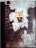 Modern large Yellow Flower Oil Painting Still Life Decorative 40 x 30 inches