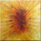 Large Radiation Oil Painting Nonobjective Decorative 30 x 30 inches