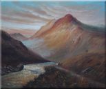 Water Weir Under Giant Mountain Oil Painting Landscape Classic 20 x 24 inches
