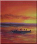 Boating Oil Painting Seascape Modern 24 x 20 inches