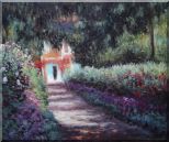 The Garden in Flower, Monet Reproduction Oil Painting France Impressionism 20 x 24 inches