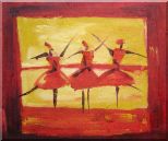 Three Female Dancers Oil Painting Portraits Woman Modern 20 x 24 inches