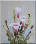 Joyful Pink Calla Lily Oil Painting Flower Decorative 24 x 20 inches