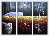 Harmony of Yin and Yang - 3 Canvas Set Oil Painting Nonobjective Decorative 36 x 48 inches